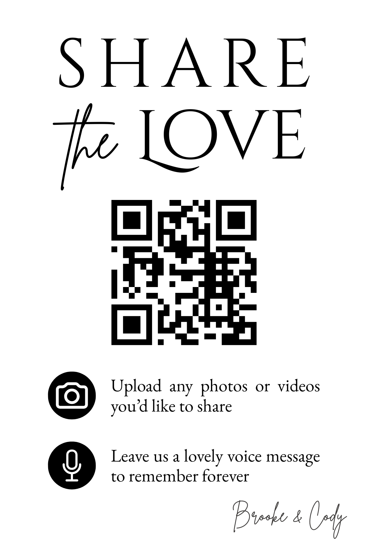 Share the Love QR poster